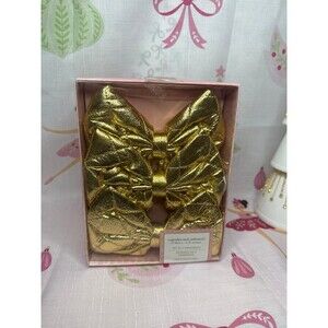 cupcake and cashmere Gold Bow Ornaments